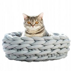 Legowisko dla kota lub psa - warkocz bawełna średnica 50 cm
